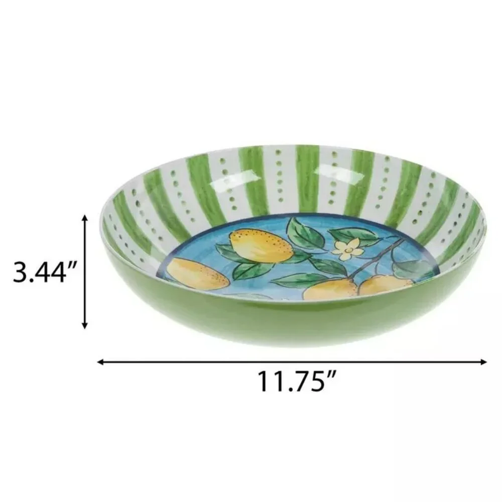 Lemons On Branch Serving Bowl NWT